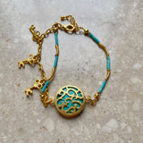Gold Daliah Turquoise Bracelet