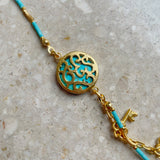 Gold Daliah Turquoise Bracelet